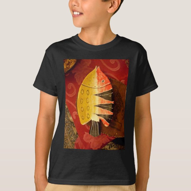 Striped Sensation Tiger Barb Fish Art Print T-Shirt (Vorderseite)