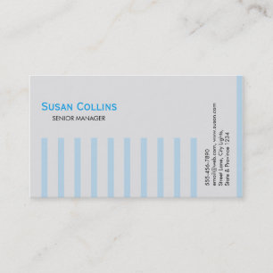 Striped Simple Modern Elegante Beruflich Visitenkarte