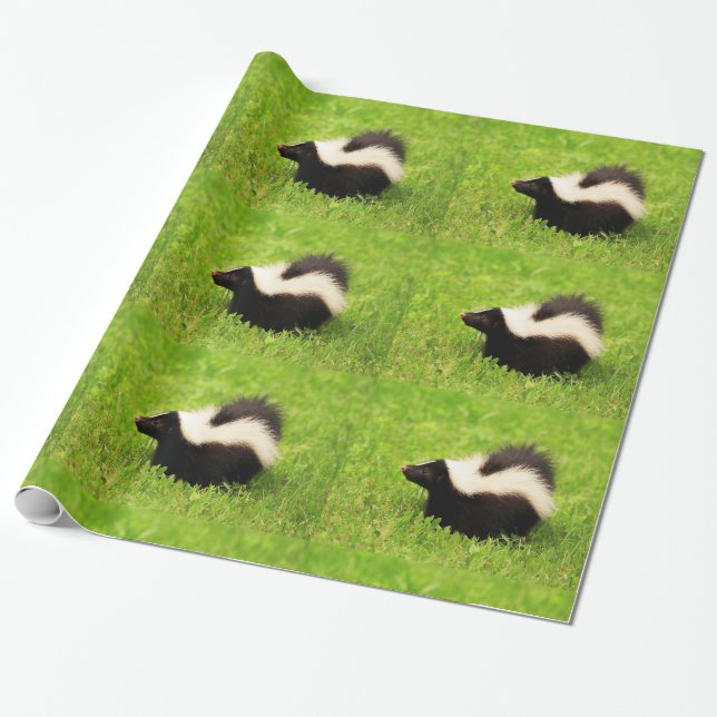 Striped Skunk Geschenkpapier (Ungerollt)