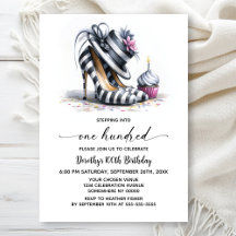 Striped Stiletto Shoes 100th Birthday