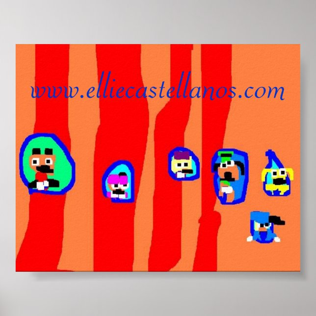 striped, www.elliecastellanos.com - Customized Poster (Vorne)