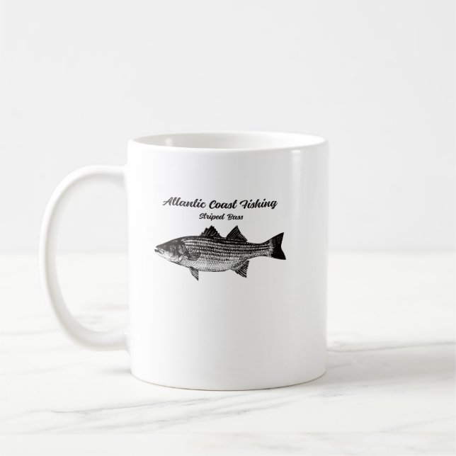 Striper Fish Fisherman Kaffeetasse (Links)