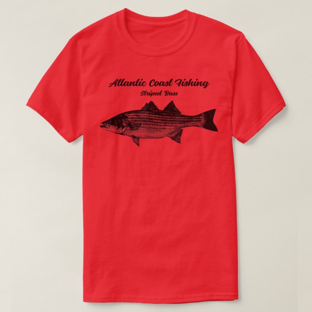 Striper Fish Fisherman  T-Shirt (Design vorne)