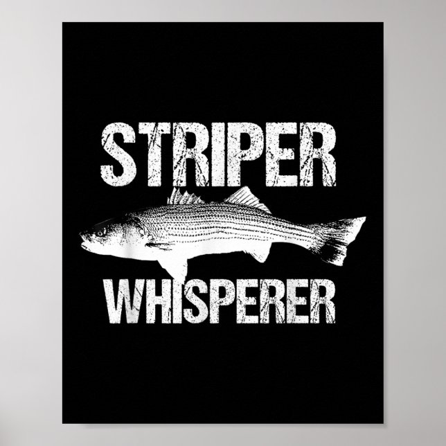 Striper-Flüsterer Cool B Fly-Fischen Fisch Fischer Poster (Vorne)