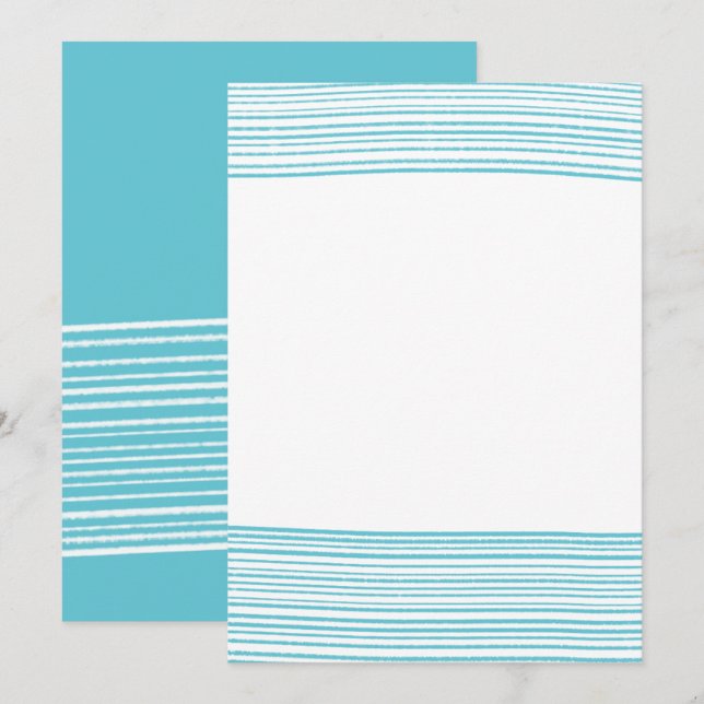 Stripes001 - Carte blanche avec bandes simples (bl (Devant / Derrière)