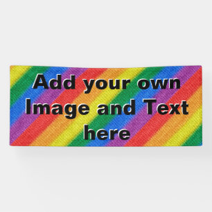 Stripes aus Stricken mit Regenbogenfarben nahtlos  Banner