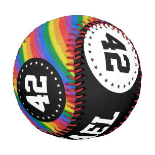 Stripes aus Stricken mit Regenbogenfarben nahtlos Baseball