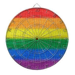 Stripes aus Stricken mit Regenbogenfarben nahtlos  Dartscheibe
