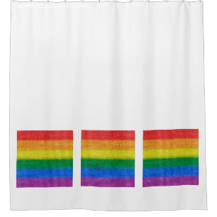 Stripes aus Stricken mit Regenbogenfarben nahtlos Duschvorhang