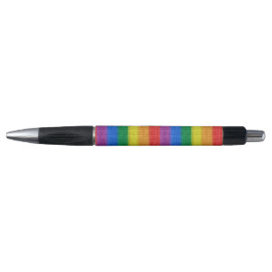 Stripes aus Stricken mit Regenbogenfarben nahtlos  Kugelschreiber