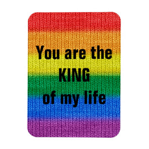 Stripes aus Stricken mit Regenbogenfarben nahtlos Magnet