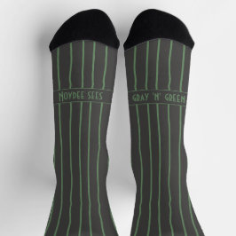 Stripes, blue on dark grey, serious classic socken