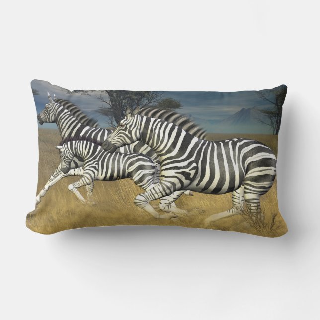 Stripes de course - Coussin Zebra Lumbar (Recto)