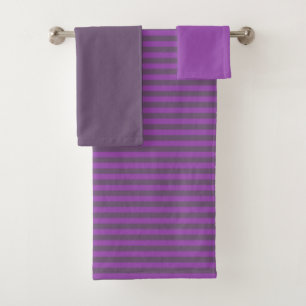 Stripes en Plum et Rose- Serviette