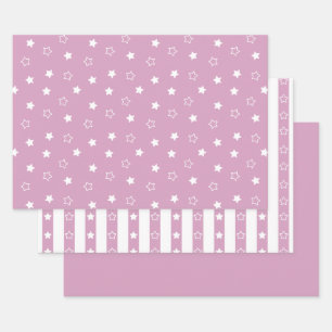 Stripes & Etoiles Motif Papier à enveloppement ros
