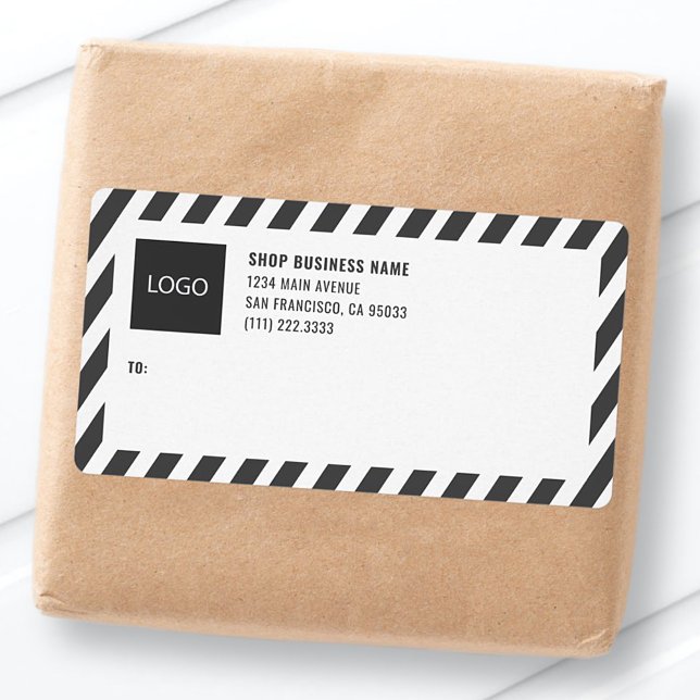 Stripes-Firmenlogo-Mailing-Etiketten (Von Creator hochgeladen)