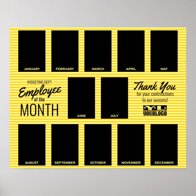 Stripes Foto Mitarbeiter der Monatsanerkennung Poster (Vorne)