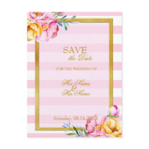 Stripes Gold Frame Blume Hochzeitsstimmung speiche