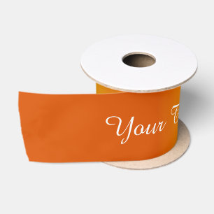 STRIPES-Gradienten - orange gelb + Ihr Text Satinband