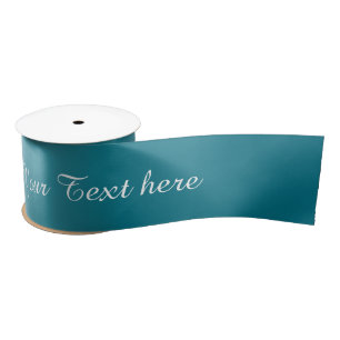 STRIPES-Gradienten - Ozeanblau + Ihr Text Satinband