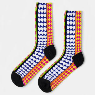 Stripes Hearts Diamonds Boho Mischdesign Socken