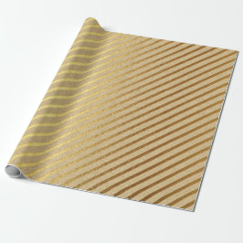 Stripes Lines Kraft Gold Natürliche Elegant Minima Geschenkpapier
