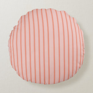 Stripes Modern Coral Peach Minimalist Elegance Rundes Kissen