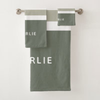 Stripes Motif Custom Monogram ensemble de serviett