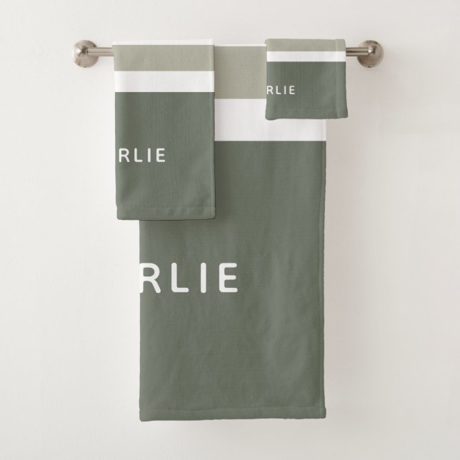 Stripes Motif Custom Monogram ensemble de serviett (En situation)