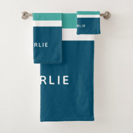 Stripes Motif Custom Monogram ensemble de serviett