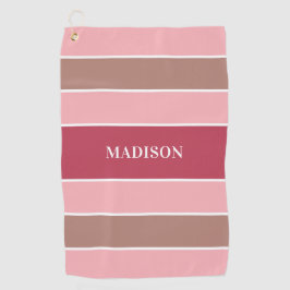 Stripes Motif nom personnalisé serviette de golf