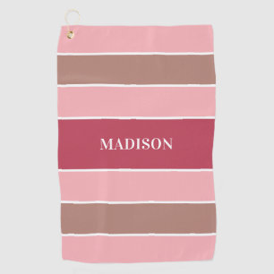 Stripes Motif nom personnalisé serviette de golf