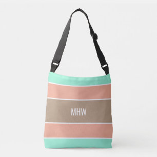 Stripes Motif sacs monogramme personnalisés