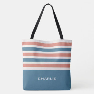 Stripes Motif sacs monogramme personnalisés