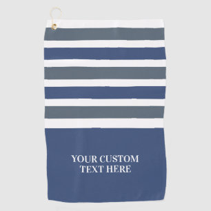 Stripes Motif texte personnalisé serviette de golf