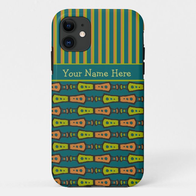Stripes, Motif tribal, Turquoise : Coque iPhone 5/ (Dos)