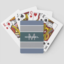 Stripes Muster Benutzerdefinierte Monogramm-Poker- Spielkarten