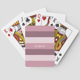 Stripes Muster Benutzerdefinierte Monogramm-Spielk Spielkarten