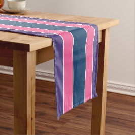 Stripes Muster Benutzerdefinierter Texttablaufrunn Kurzer Tischläufer