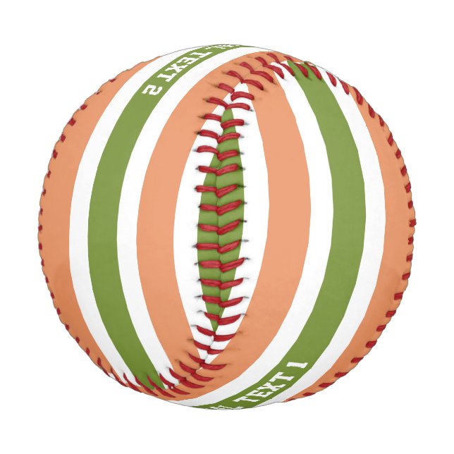 Stripes Muster benutzerdefiniertes Baseball (Schrägansicht)