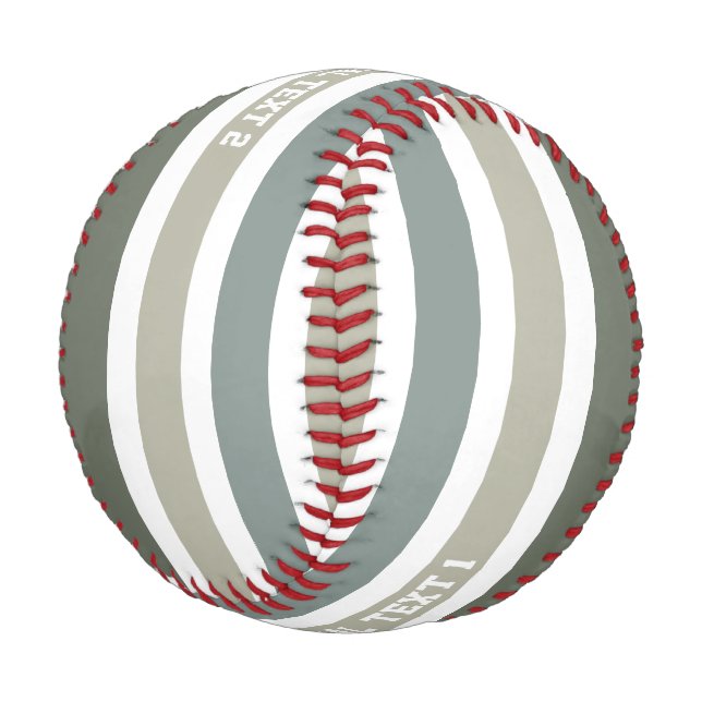 Stripes Muster benutzerdefiniertes Baseball (Schrägansicht)