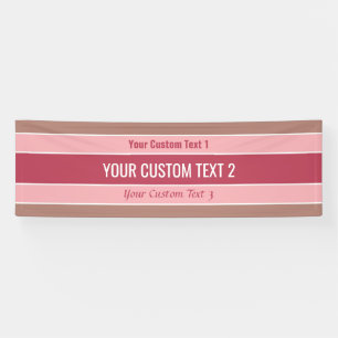 Stripes Muster Benutzerdefiniertes Textbanner Banner