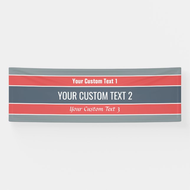 Stripes Muster Benutzerdefiniertes Textbanner Banner (Horizontal)