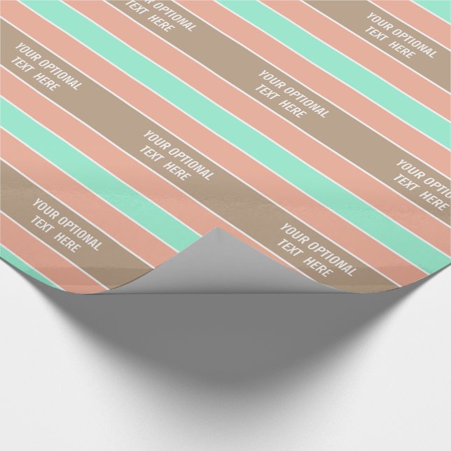 Stripes Muster benutzerdefiniertes Textumhüllungsp Geschenkpapier (Ecke)