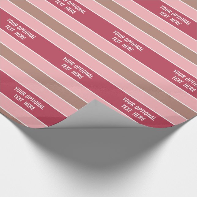 Stripes Muster benutzerdefiniertes Textumhüllungsp Geschenkpapier (Ecke)