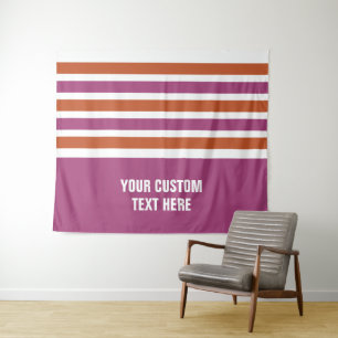 Stripes-Muster für benutzerdefinierte Texttapester Wandteppich