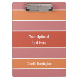 Stripes-Muster-individuelle Name-Zwischenablage Klemmbrett
