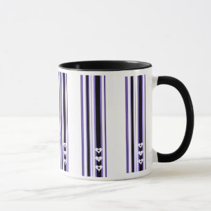 Stripes n-Herz-lila Tasse