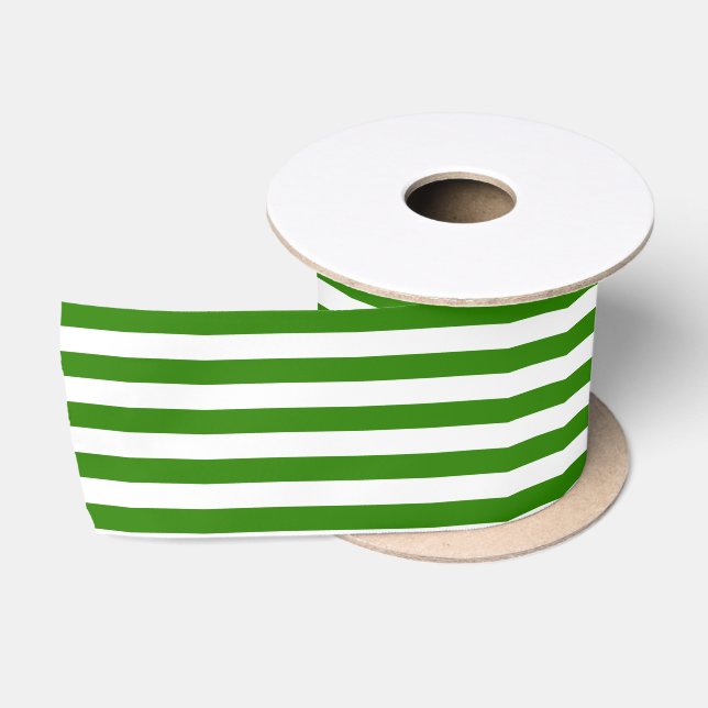 Stripes Napier Green Satinband (Spule)