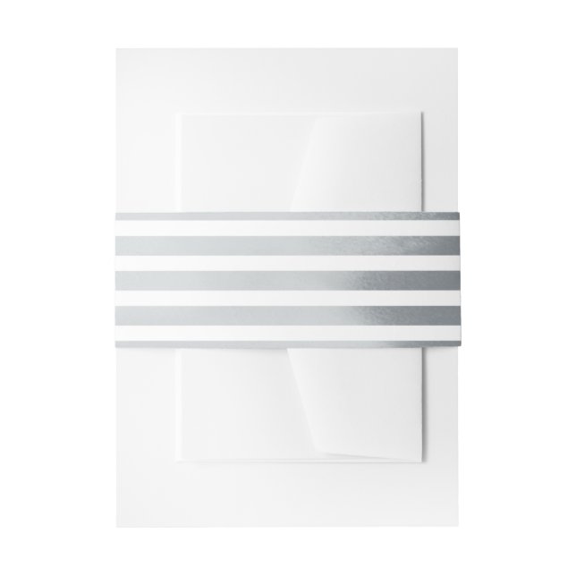 Stripes nautical wedding Einladung Einladungsbanderole (Vorderseite Beispiel)